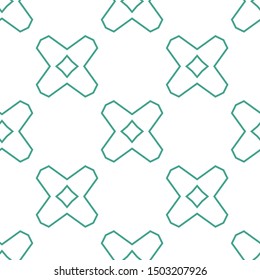 Seamless vector pattern in geometric ornamental style