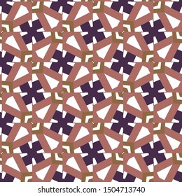 Seamless vector pattern in geometric ornamental style