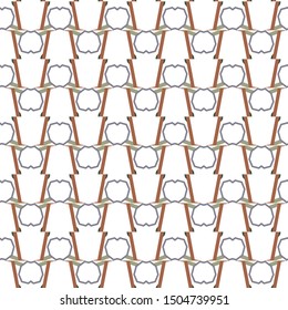 Seamless vector pattern in geometric ornamental style