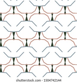 Seamless vector pattern in geometric ornamental style