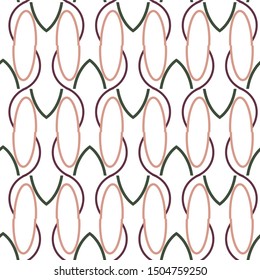Seamless vector pattern in geometric ornamental style
