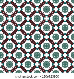 Seamless vector pattern in geometric ornamental style
