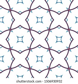 Seamless vector pattern in geometric ornamental style