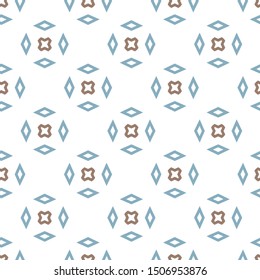 Seamless vector pattern in geometric ornamental style