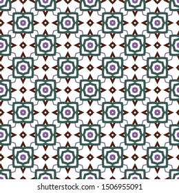 Seamless vector pattern in geometric ornamental style