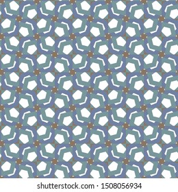 Seamless vector pattern in geometric ornamental style