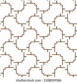 Seamless vector pattern in geometric ornamental style
