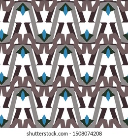 Seamless vector pattern in geometric ornamental style