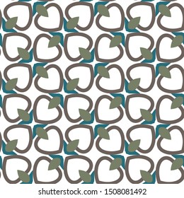 Seamless vector pattern in geometric ornamental style