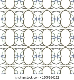 Seamless vector pattern in geometric ornamental style