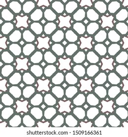 Seamless vector pattern in geometric ornamental style