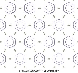 Seamless vector pattern in geometric ornamental style