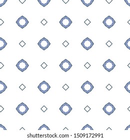 Seamless vector pattern in geometric ornamental style