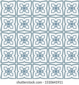 Seamless vector pattern in geometric ornamental style