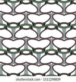 Seamless vector pattern in geometric ornamental style