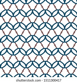 Seamless vector pattern in geometric ornamental style