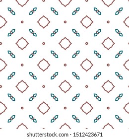 Seamless vector pattern in geometric ornamental style