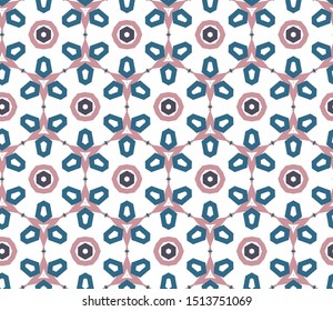 Seamless vector pattern in geometric ornamental style