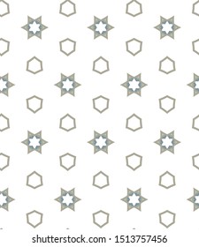 Seamless vector pattern in geometric ornamental style