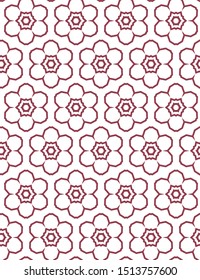 Seamless vector pattern in geometric ornamental style