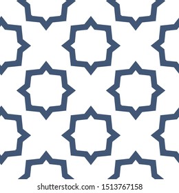 Seamless vector pattern in geometric ornamental style