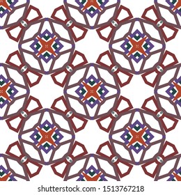 Seamless vector pattern in geometric ornamental style