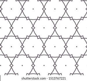 Seamless vector pattern in geometric ornamental style