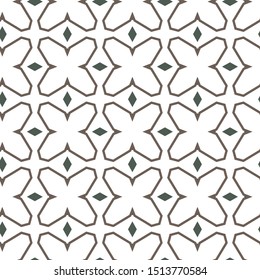 Seamless vector pattern in geometric ornamental style