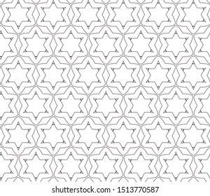Seamless vector pattern in geometric ornamental style