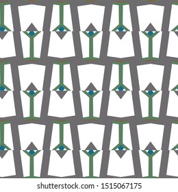 Seamless vector pattern in geometric ornamental style