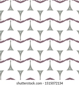 Seamless vector pattern in geometric ornamental style