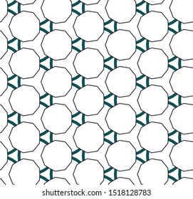 Seamless vector pattern in geometric ornamental style