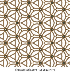 Seamless vector pattern in geometric ornamental style