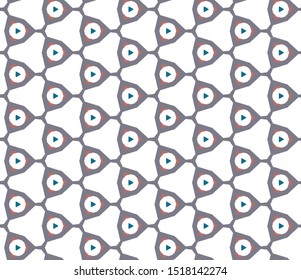 Seamless vector pattern in geometric ornamental style