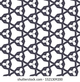 Seamless vector pattern in geometric ornamental style