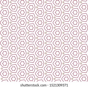 Seamless vector pattern in geometric ornamental style