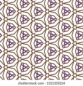 Seamless vector pattern in geometric ornamental style