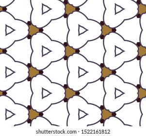 Seamless vector pattern in geometric ornamental style