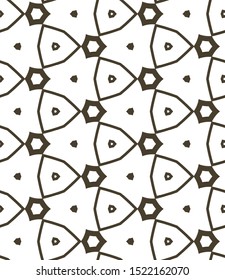 Seamless vector pattern in geometric ornamental style