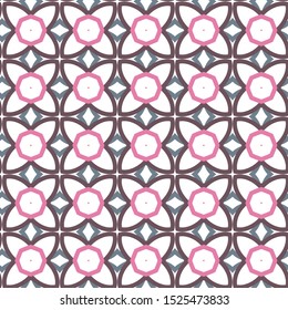 Seamless vector pattern in geometric ornamental style