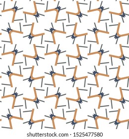 Seamless vector pattern in geometric ornamental style