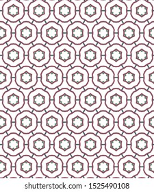 Seamless vector pattern in geometric ornamental style