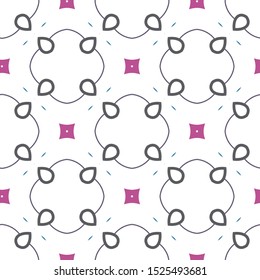 Seamless vector pattern in geometric ornamental style
