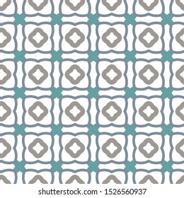 Seamless vector pattern in geometric ornamental style