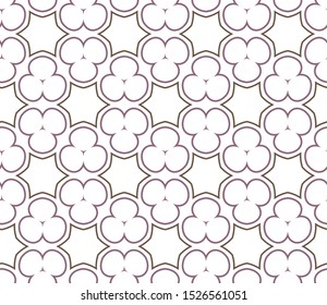 Seamless vector pattern in geometric ornamental style