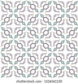 Seamless vector pattern in geometric ornamental style