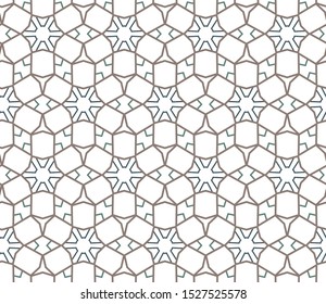 Seamless vector pattern in geometric ornamental style
