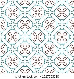 Seamless vector pattern in geometric ornamental style