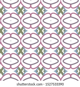 Seamless vector pattern in geometric ornamental style