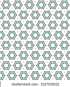Seamless vector pattern in geometric ornamental style